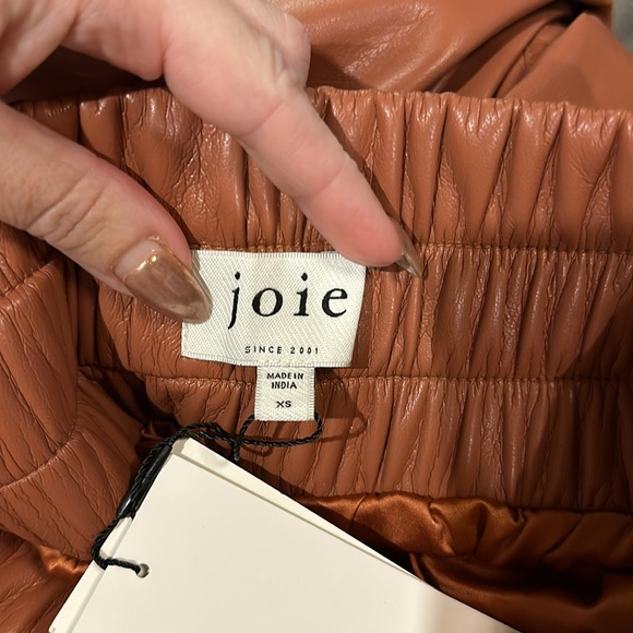 NWT JOIE Wadley Cropped Vegan Leather Drawstring Pants XS - Picture 7 of 7